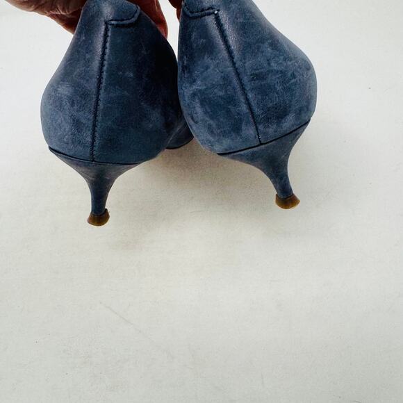 Vionic Women’s Size 8 Navy Blue Suede Pointed Toe Flats Comfort Orthotic Shoes - Picture 9 of 13